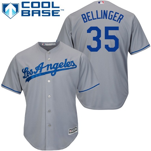 Dodgers #35 Cody Bellinger Grey Cool Base Stitched Youth MLB Jersey